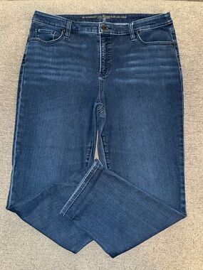 Chico's Dark Blue Ankle Crop Slim Jeans